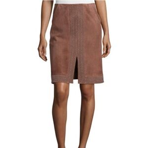 Elizabeth and James Brown Suede Skirt